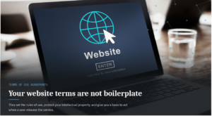 terms of use on website legal