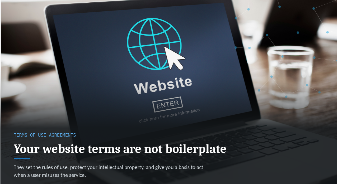 terms of use on website legal